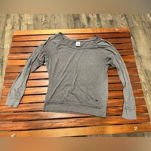 Women's size small/petite, gray long sleeved tee.